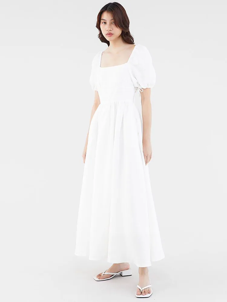 Nyaman dipakai di musim panas: rok panjang linen